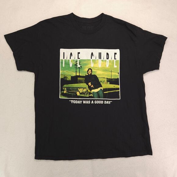Ice Cube Rap Short Sleeve Graphic T-Shirt Adult Mens Size Extra Large XL Black - Picture 2 of 9
